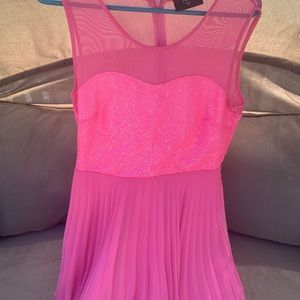 ASOS Pink skater dress with sequins size Small